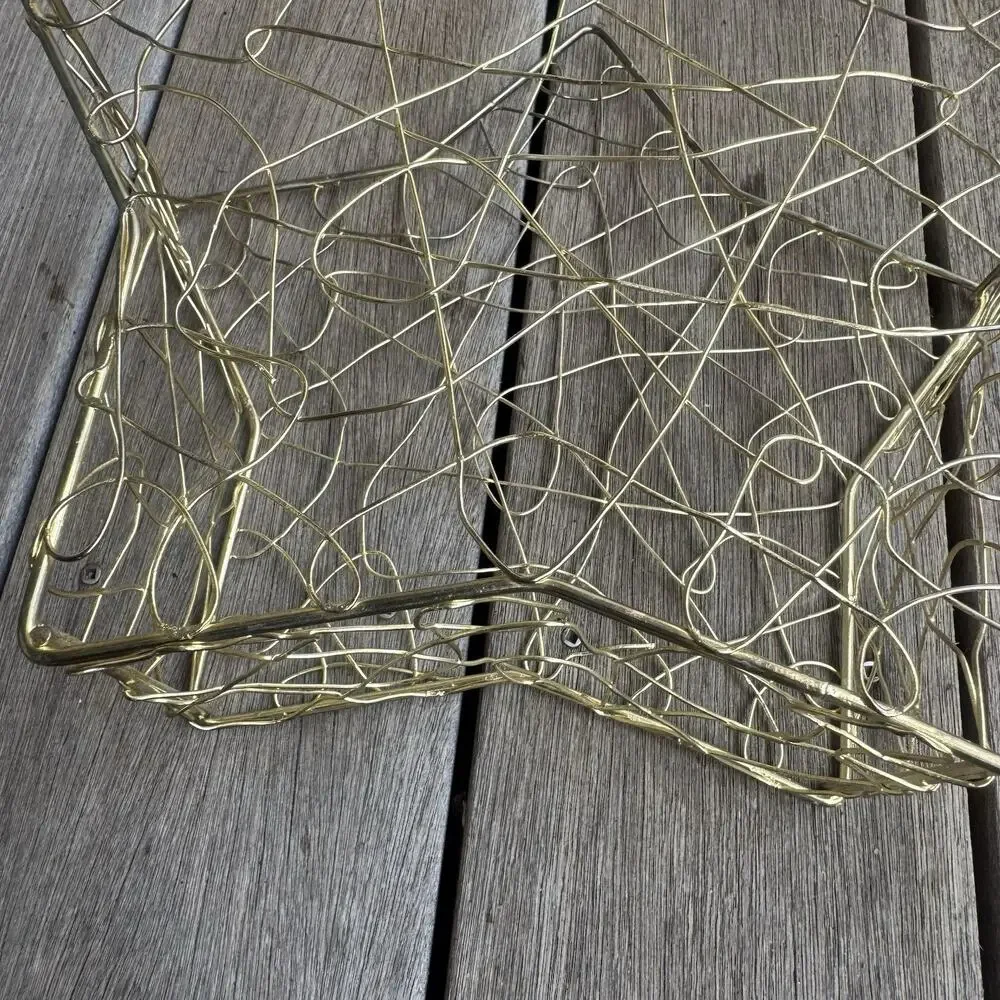 Gold Star Wire Whimsy Caged Basket Whimsygoth Celestial Decor